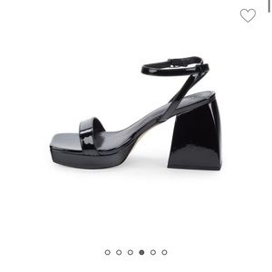 New Circus black patent leather sandal